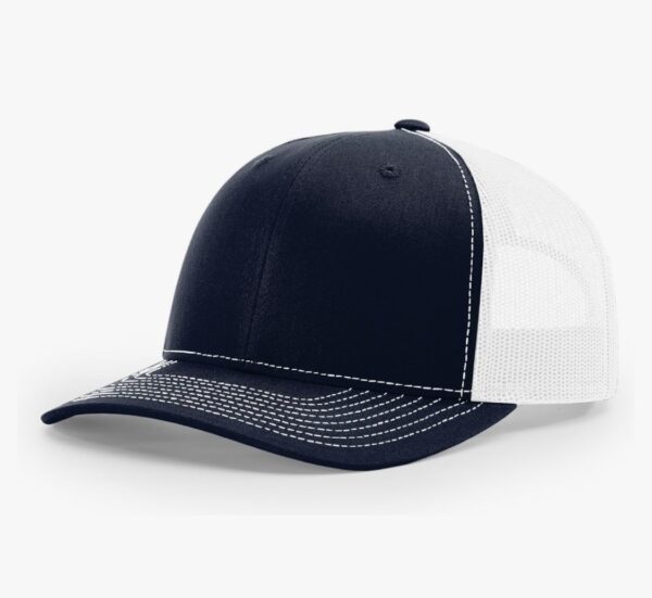 Richardson 112 | Six Panel Trucker Hat | Navy/White - Image 2