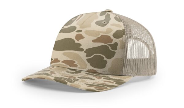 Richardson 112PFP | Printed Five Panel Trucker Hat | Duck: Harvest Duck Camo/Light Tan - Image 2