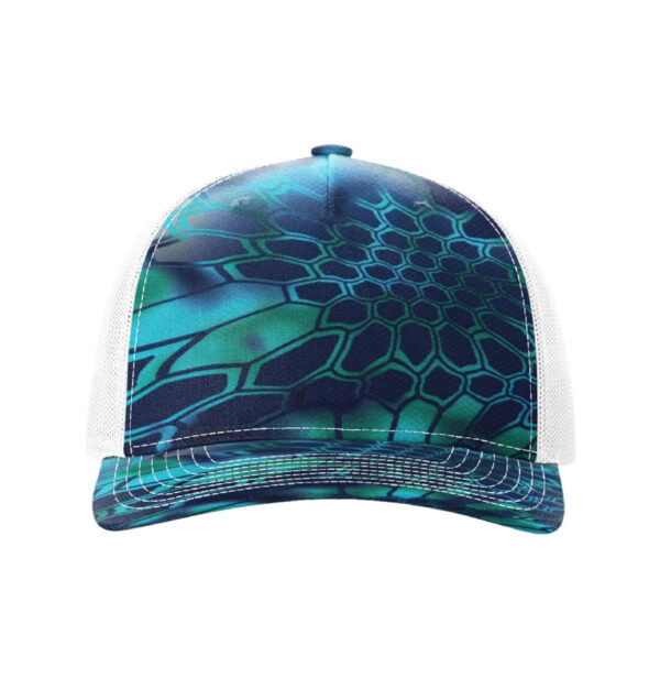 Richardson 112PFP | Printed Five Panel Trucker Hat | Kryptek: Pontus/White