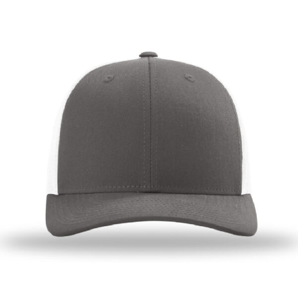 Richardson 115 | Six Panel Low Pro Trucker Hat | Charcoal/White