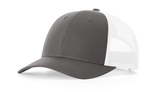 Richardson 115 | Six Panel Low Pro Trucker Hat | Charcoal/White - Image 2