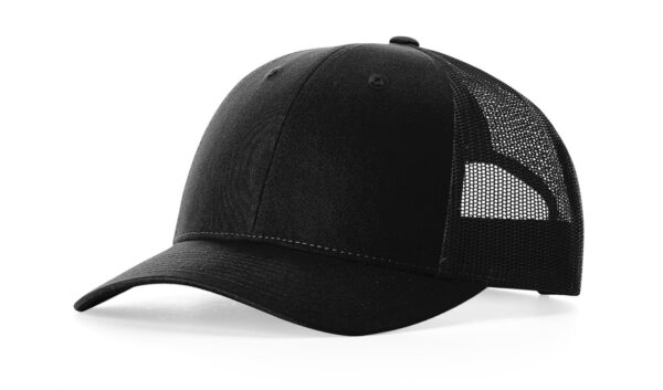 Richardson 115 | Six Panel Low Pro Trucker Hat | Black - Image 2