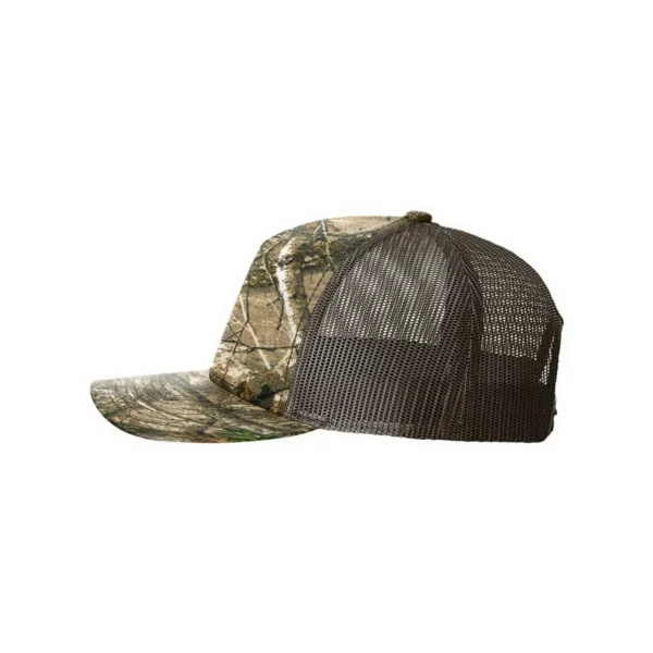 Richardson 112PFP | Printed Five Panel Trucker Hat | Realtree: Realtree Edge/Brown - Image 2