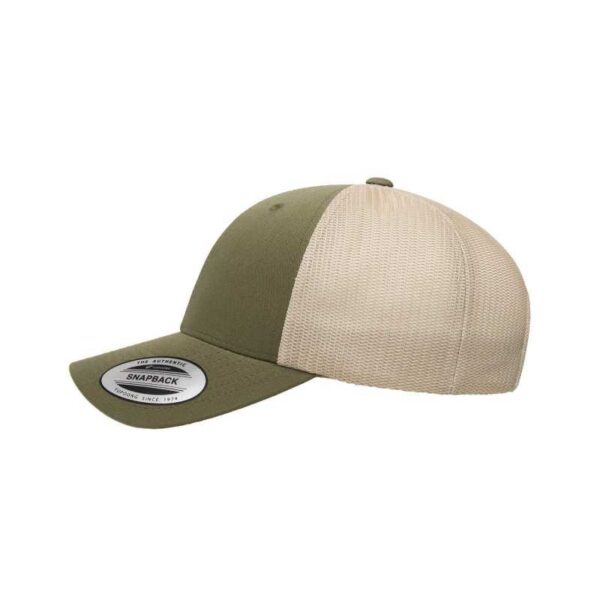 Yupoong Classics | Retro Trucker Cap | Moss/Khaki - Image 2