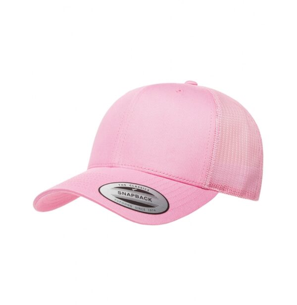 Yupoong Classics | Retro Trucker Cap | Pink - Image 2