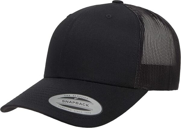 Yupoong Classics | Retro Trucker Cap | Black - Image 2