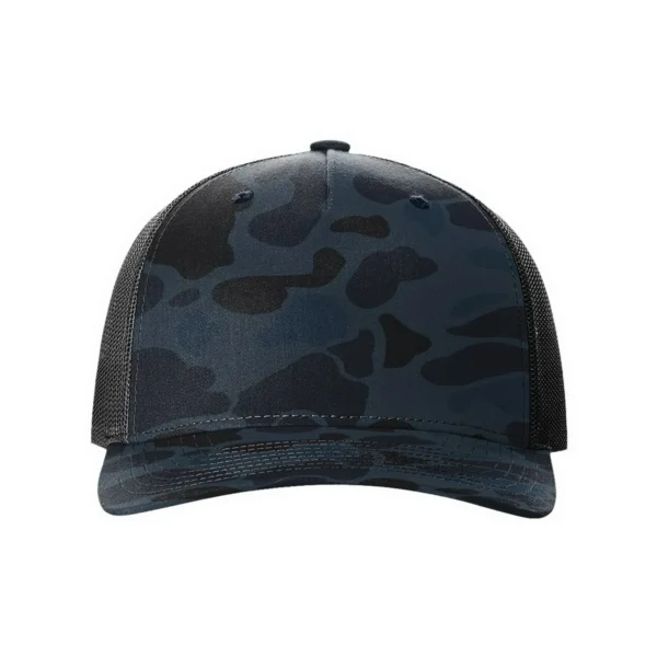 Richardson 112PFP | Printed Five Panel Trucker Hat | Duck: Admiral Duck Camo/Black