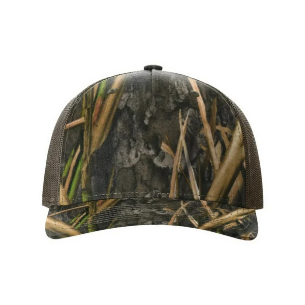 Richardson 112PFP | Printed Five Panel Trucker Hat | MossyOak: Habitat/Brown