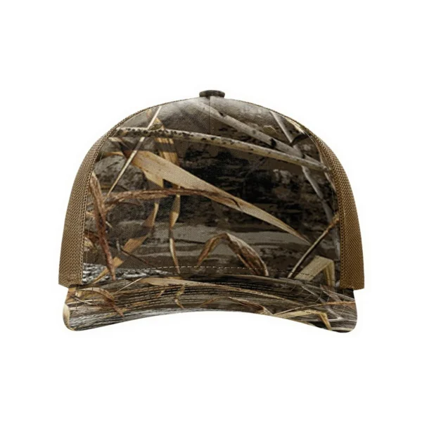 Richardson 112PFP | Printed Five Panel Trucker Hat | Realtree: Realtree Max-7/Buck