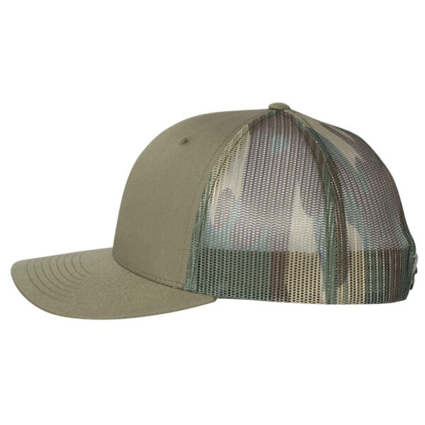 Richardson 112PM | Printed Mesh Trucker | Loden/Green Camo - Image 2