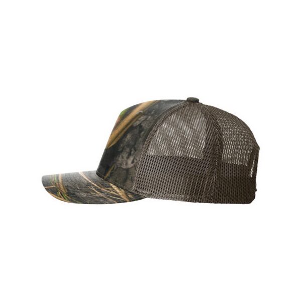 Richardson 112PFP | Printed Five Panel Trucker Hat | MossyOak: Habitat/Brown - Image 2